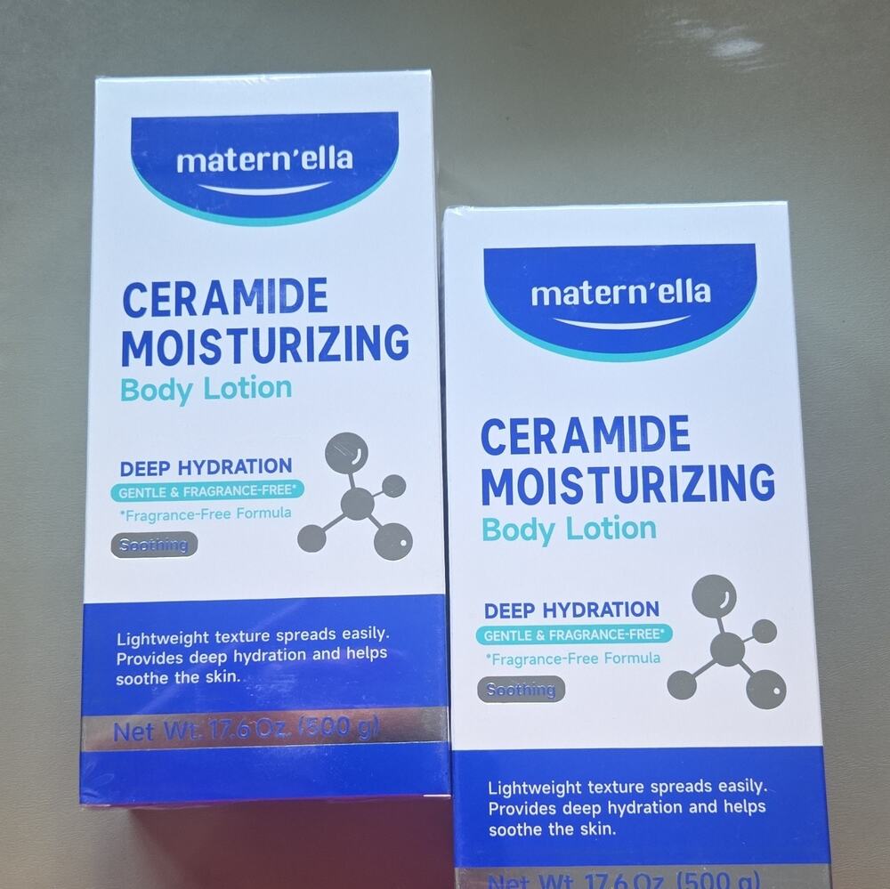 matern'ella Ceramide Body Lotion Deep Hydration Fragrance-Free 17.6 oz